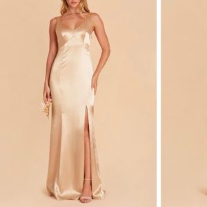 Satin Gold Bridesmaid Dress